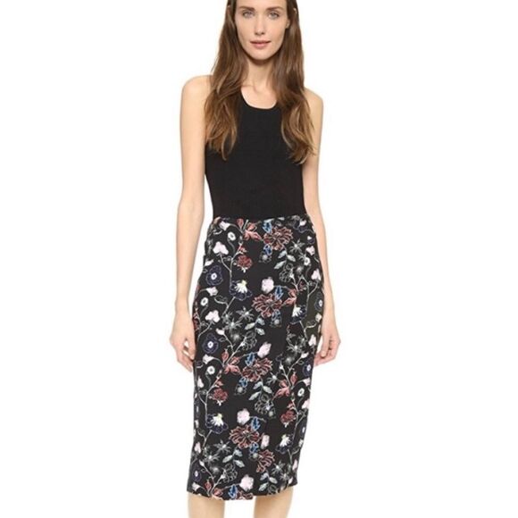 A.L.C. Dresses & Skirts - ALC Daniel’s Floral 100% Silk Wrap Belted Midi Skirt Size 6